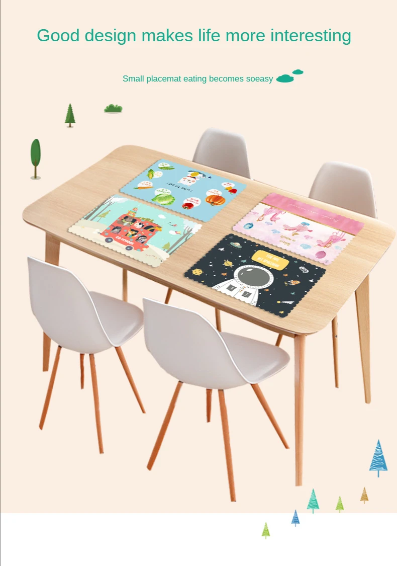 

New Children Table Mat Primary School Students' Anti Scald Lunch Thermal Insulation s Pads Kitchen Placemat Bar insulation mat