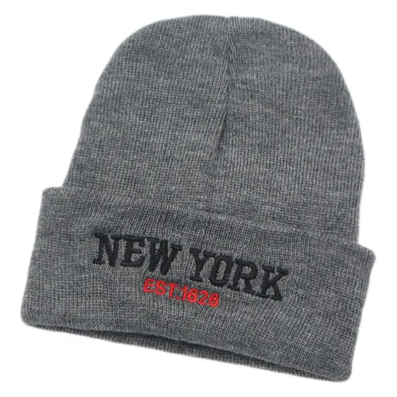 Корейский стиль вязаная шапка с забавным лицом и вышивкой женская осенне-зимняя