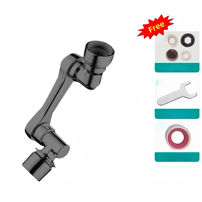 1080 °   Вращающийся удлинитель для смесителя для кухонной раковины и ванной комнаты, гибкий поворотный кран для экономии воды, распылительный кран с 2-режимным брызгозащищенным краном