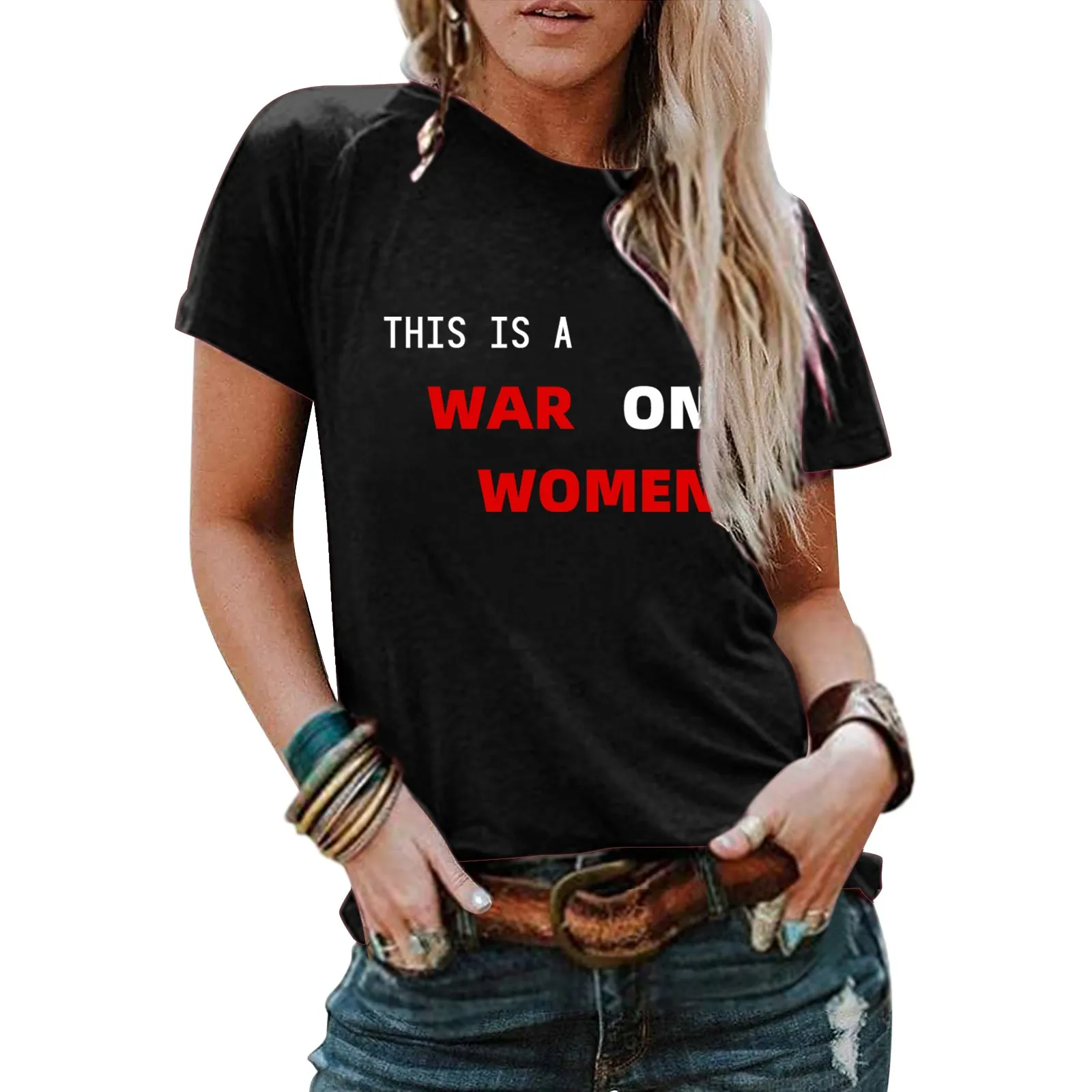 

Женская буквенная лозунг печать на тему прерывания беременности права печать модная мягкая свободная футболка с коротким рукавом и круглы...