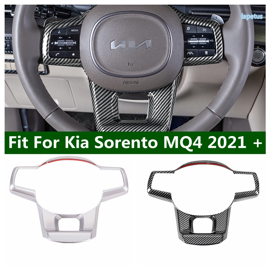 Accessori interni auto per Kia Sorento MQ4 2021 2022 opaco all'interno del pulsante del volante copertura Trim Sticker cornice cornice 1 pz