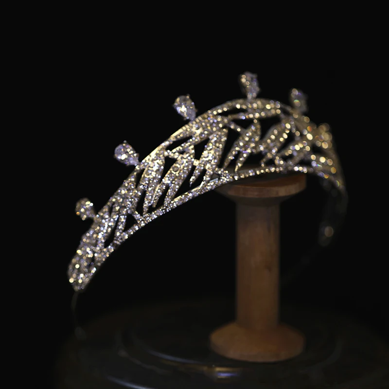 

Korean Crystal Wedding Tiaras Barrettes Headbands Crystal Evening Hairbands Brides Hair Accessories Prom Jewelry