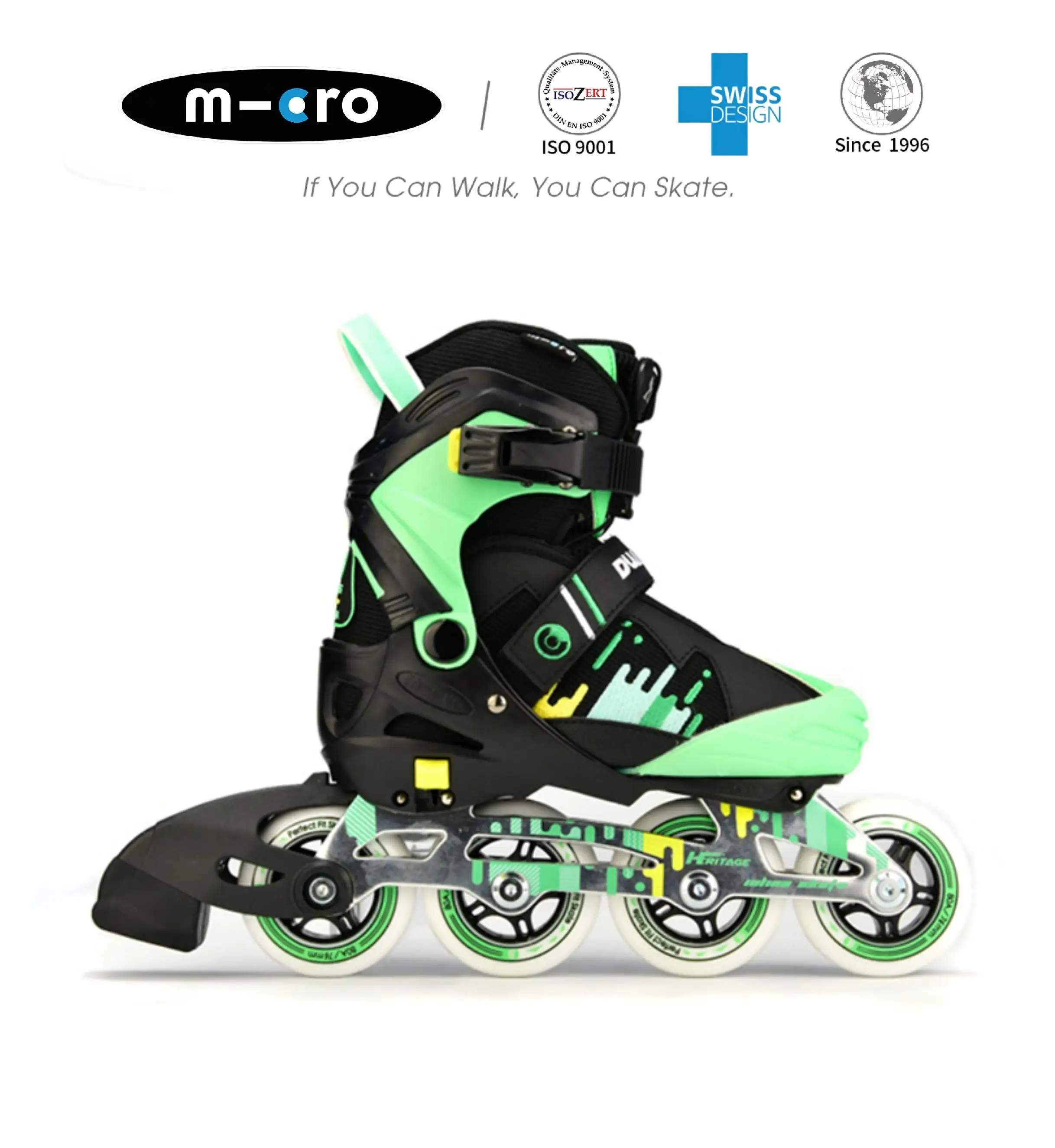 

Micro Skate DUALITY, 70/76mm 80A Wheels, , 4 Size Adjustable with a Removable Brake Pad