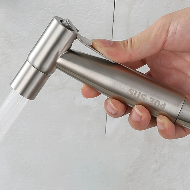 Bidet Spray Set Hand 2 Way Tap Faucet Bathroom Toilet Hose Pipe Water