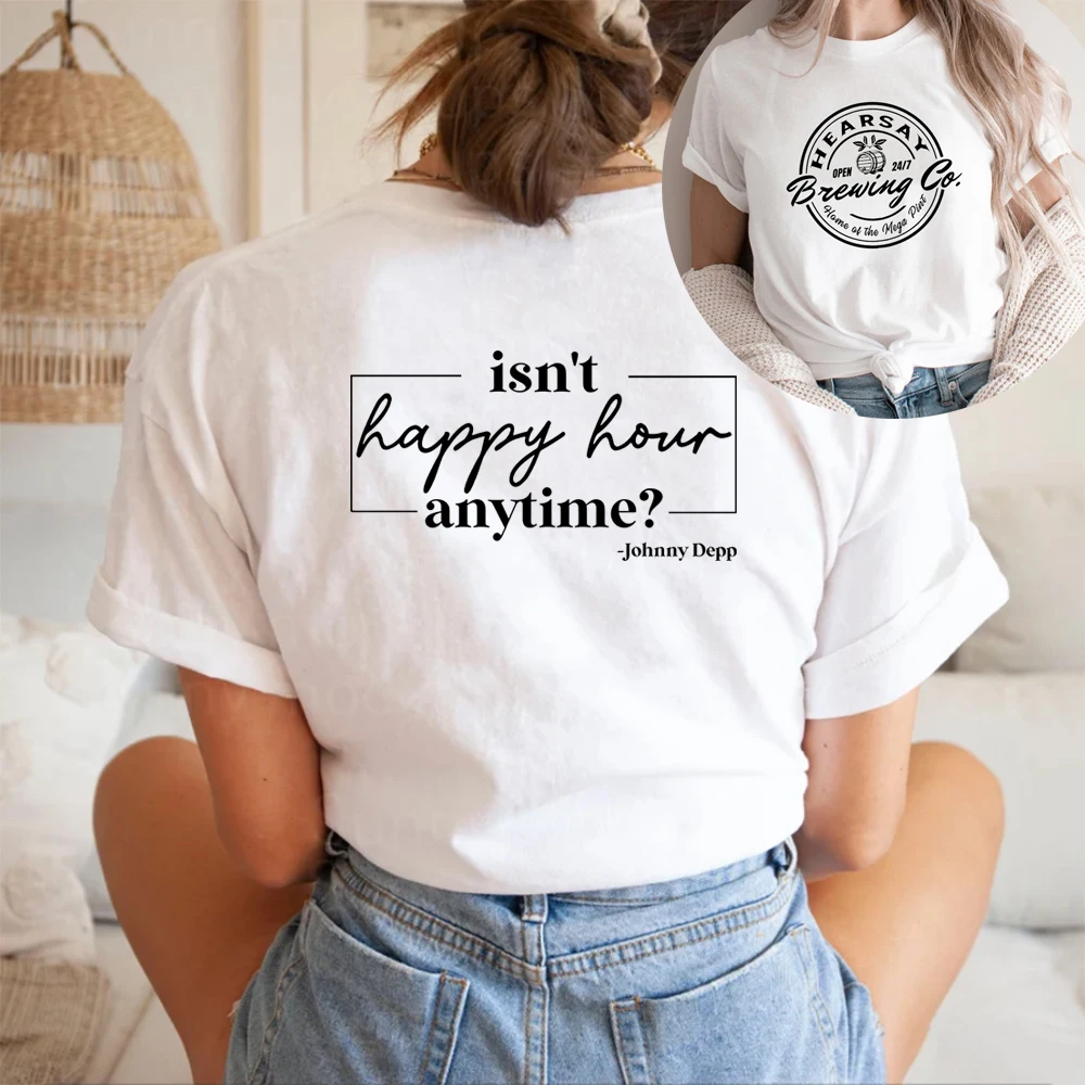 Футболка с двухсторонним принтом Джонни Депп хелкози пивоварения Ко Мега пинт