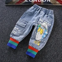 kids jeans boys pants spring and autumn childrens stretch print soft jeans boys baby trousers 0 2 4 6 y