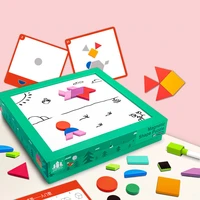multifunction wooden children geometric magnetic creative puzzle writing magnetic drawing board blackboard toys