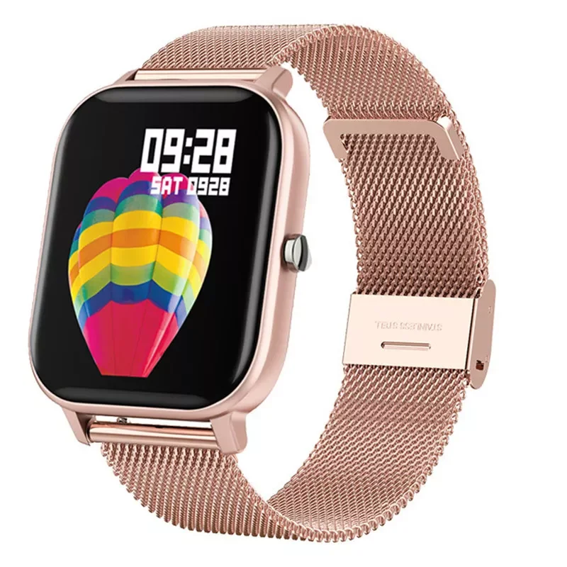 

Новинка P8 Смарт-часы 2021 1,7 дюйма температурный водонепроницаемый полный сенсорный фитнес-трекер монитор сердечного ритма для женщин и мужч...