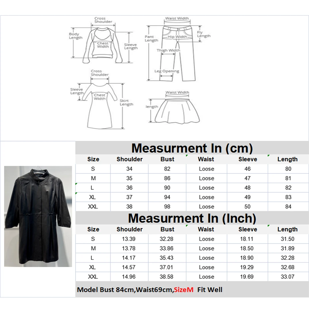 2022 Hot Sale Long Leather Jacket Top Quality Sheepskin Fashion Unisex Basics Coat Fast Delivery