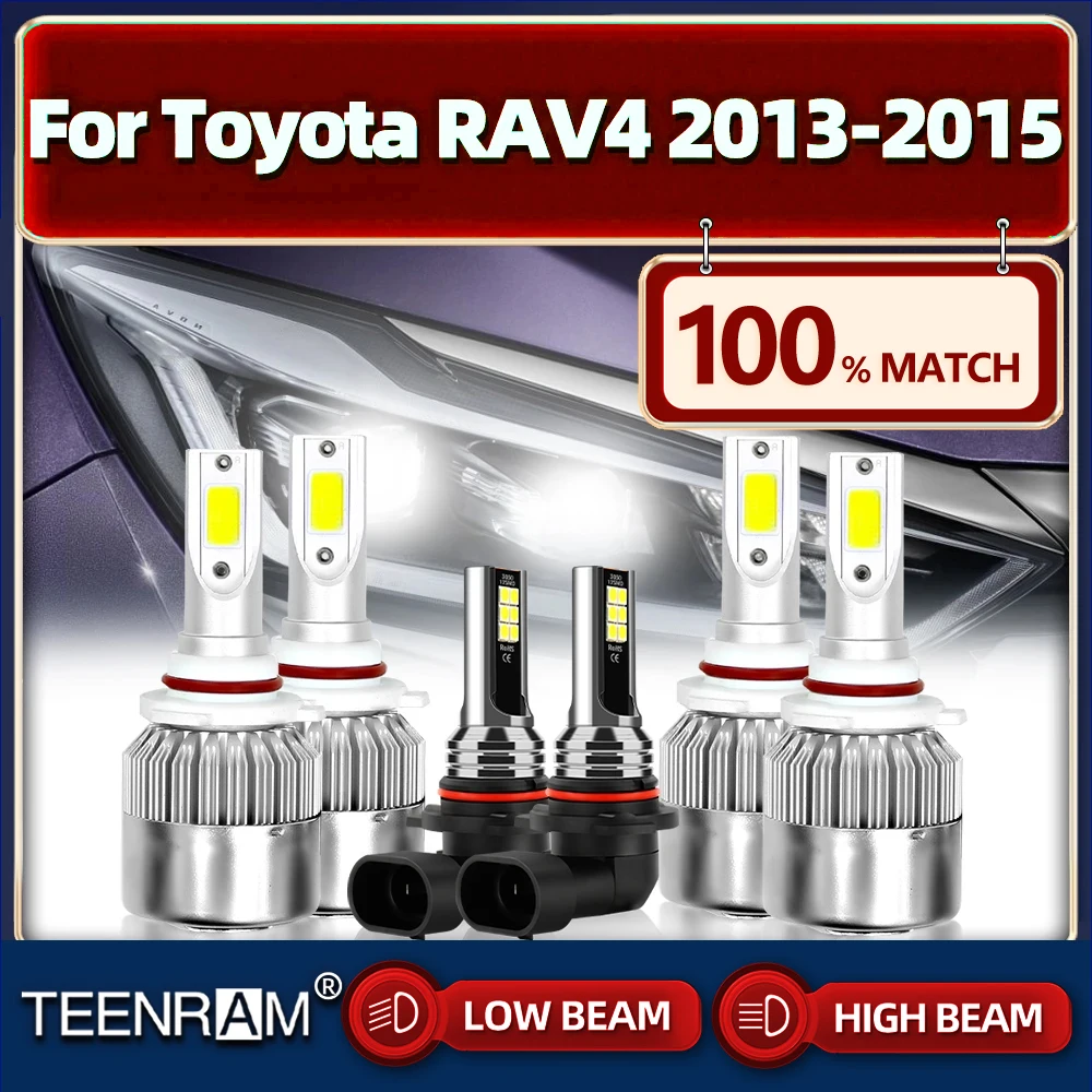 

60000LM LED Car Headlight Bulbs 9005 HB3 9006 HB4 Turbo Lamp H11 Auto Fog Light 12V 6000K White For Toyota RAV4 2013 2014 2015