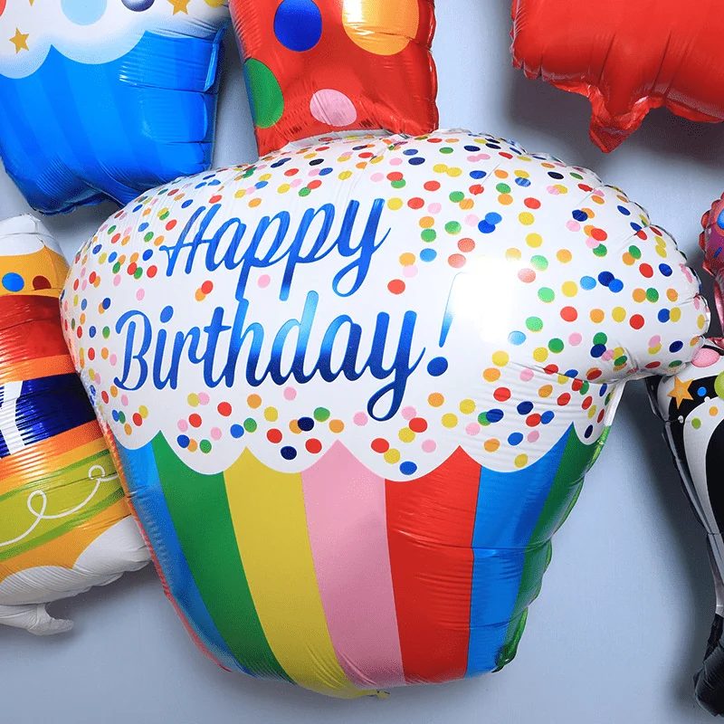 Очень большой алюминиевый декоративный шар в полоску 50 дюймов