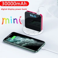 mini power bank 30000mah portable powerbank lcd digital display fast charger for iphone xiaomi external battery quick charging