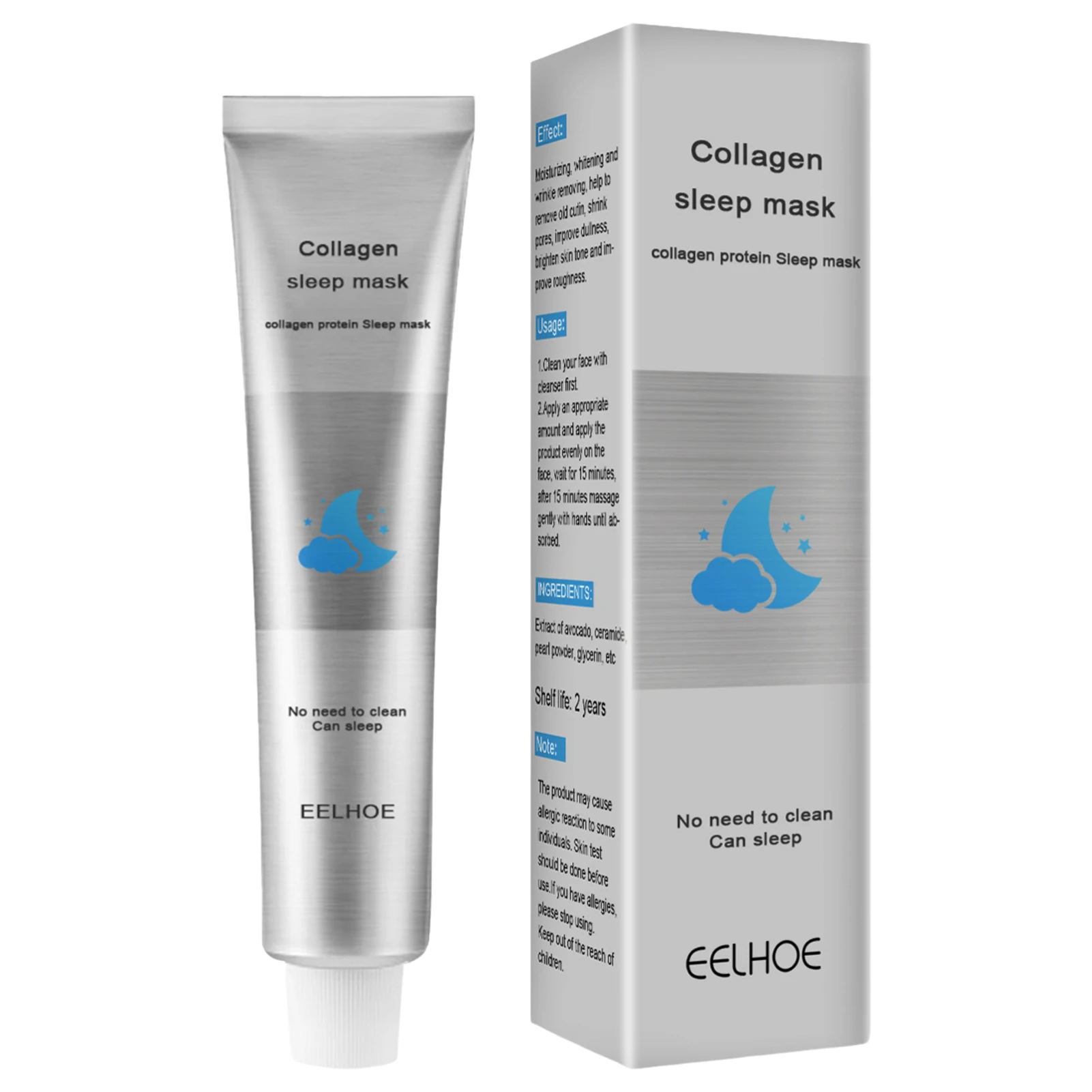 

Collagen Sleeping Mask Anti-Wrinkle Good Night Frozen Firm Fade Fine Lines Masks Brighten Moisturizing Firming Korean Skin Care