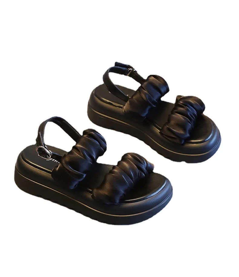 

Brand Women's Sandals Platform Sandals Women's 2022 Summer Platform Beach Shoes One-Way Buckle Open Toe Sandals and Slippers