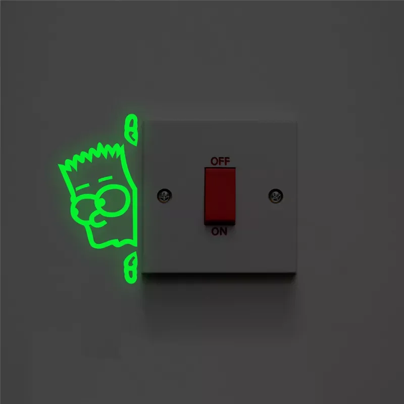 

creative sneak peep boy switch luminous stickers glow in the dark wall decals kids rooms home decor fluorescent vinyl mural art