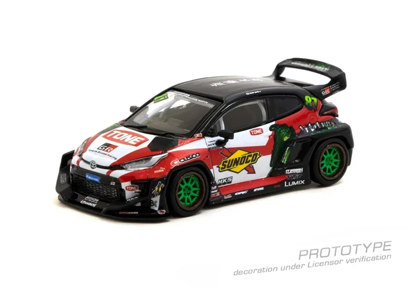 Литая под давлением модель автомобиля Tarmac Works 1:64 Pandem GR Yaris SUNOCO