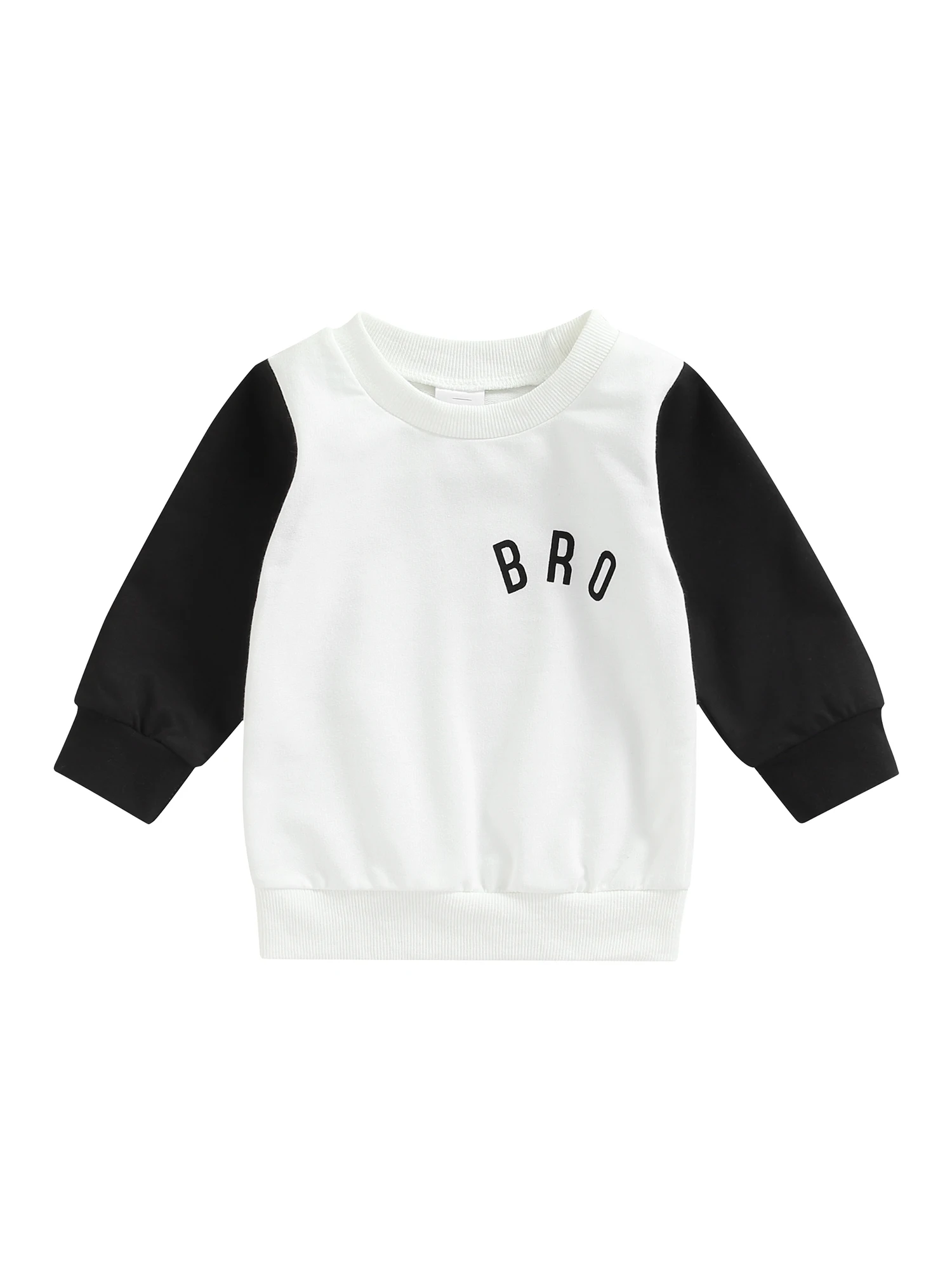 

Blotona Infant Baby Boy Sweatshirt Patchwork Long Sleeve Letter Pullover Tops Casual Fall Clothes