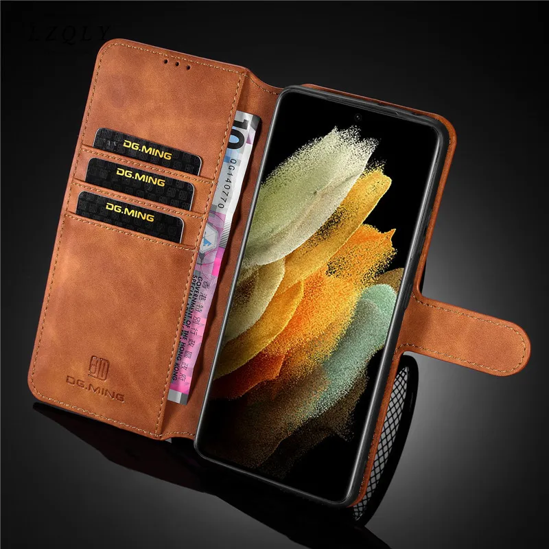 

Кожаный чехол-книжка с отделением для карт для Samsung Galaxy S21 Ultra Note 20 Plus A52 A72 A42 A12 A32