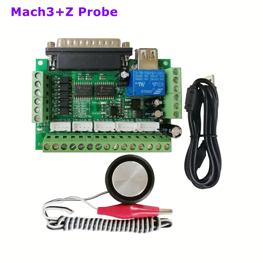 mach3 cnc controller 5 axis mach 3 interface motion card breakout board engraving cutting machine parts z axis cnc control plate