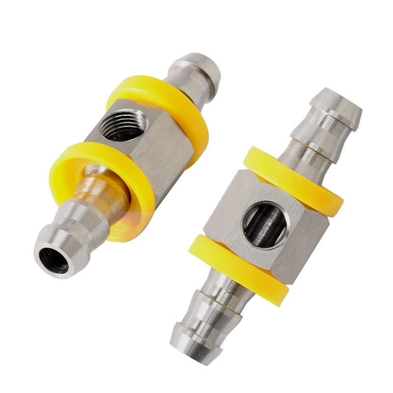 

Stainless Steel 3/8Inch Fuel Line Fuel Pressure Gauge Sensor T-Fitting Adapter