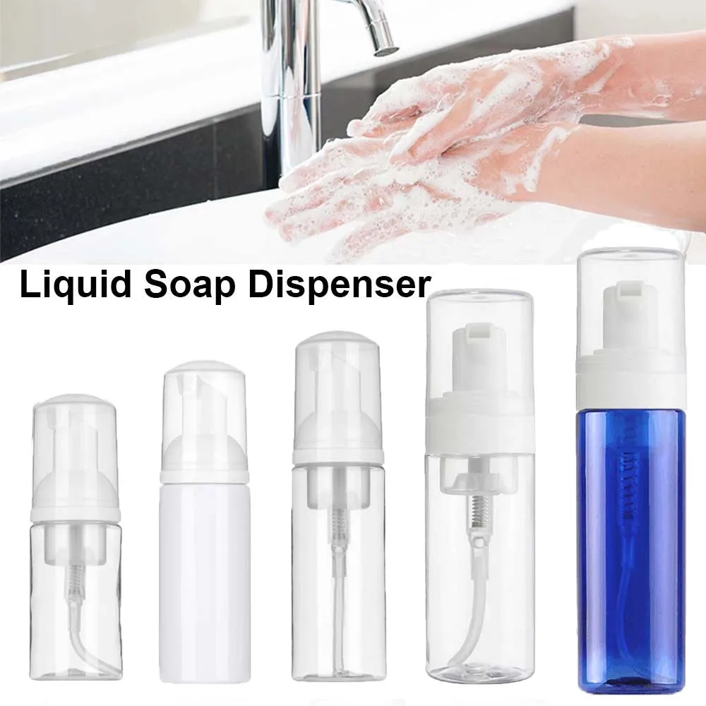 

6pcs 30/50/60/100/150/200/250/300ml Plastic Foam Pump Bottle Empty Face Eyelashes Cosmetic Cleaner Soap Dispenser Foam Bottle