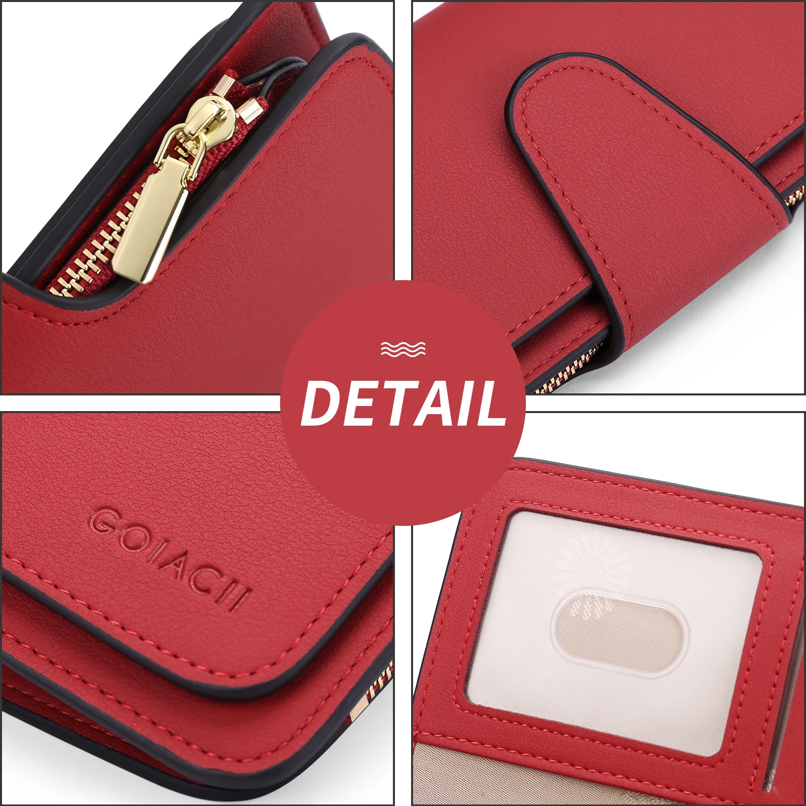 SENDEFN Wallet Women PU Leather Luxury Card Holder Clutch Casual Women Wallets Zipper Pocket Hasp Ladies Wallet Female Purse