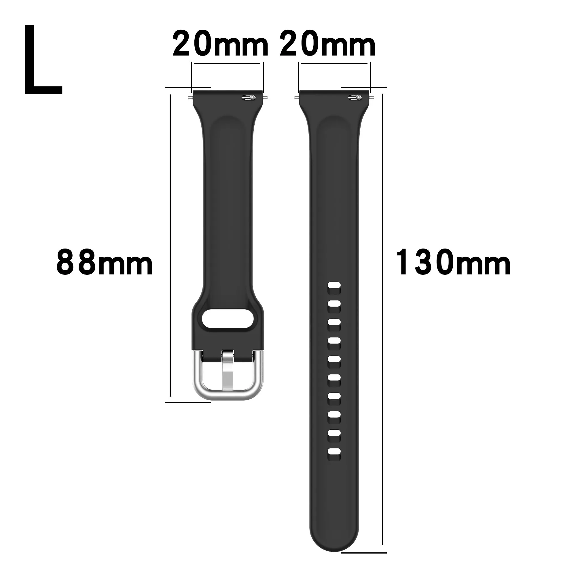 Фото 20 мм маленький поясной силиконовый ремешок для Samsung Galaxy watch 4/watch 4 classic/watch 3 41 мм/Watch Active 2 браслет correa №5