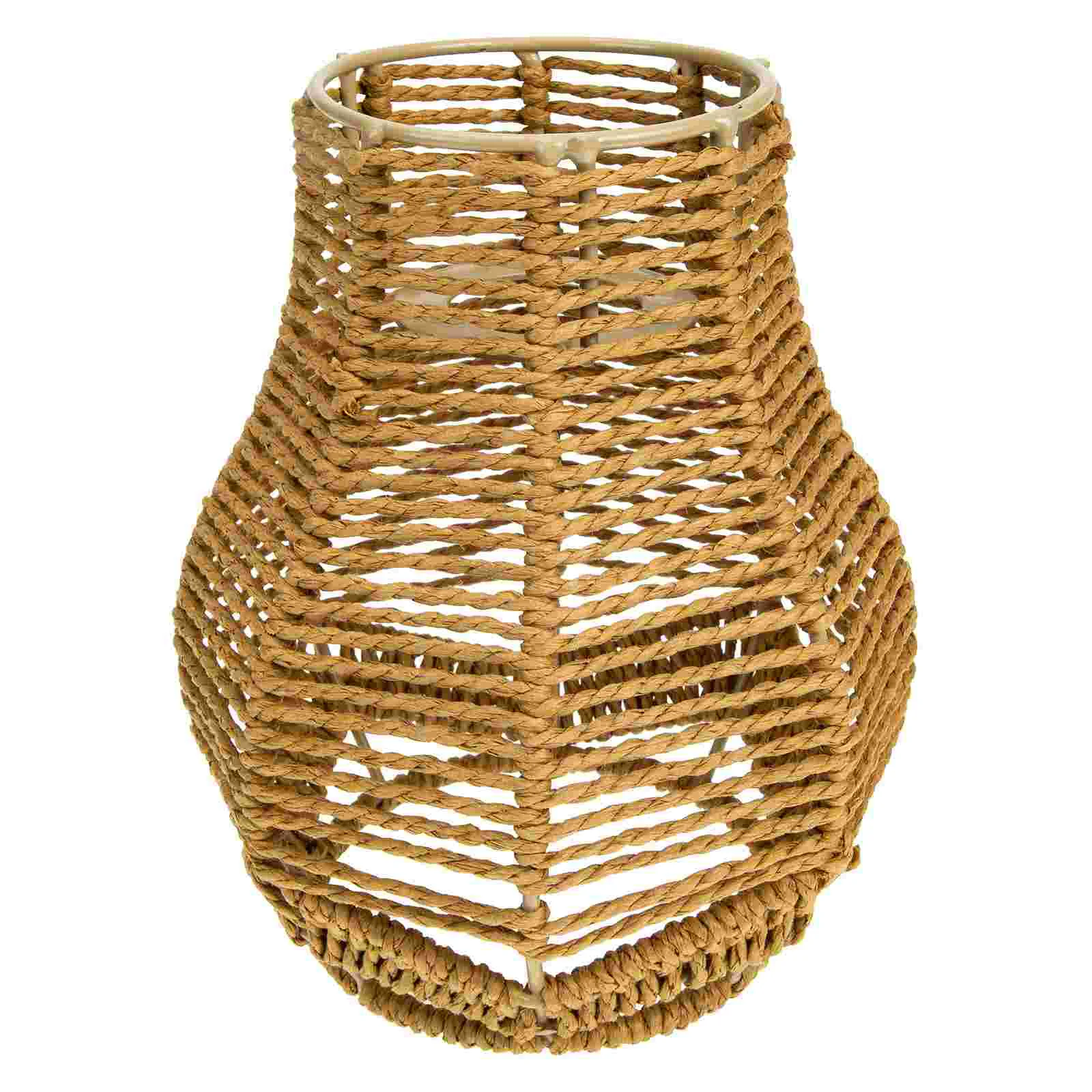 

Lamp Shade Light Pendant Rattan Cover Lampshade Ceiling Wicker Chandelier Woven Decorblack White Shadestablereplacement Floor