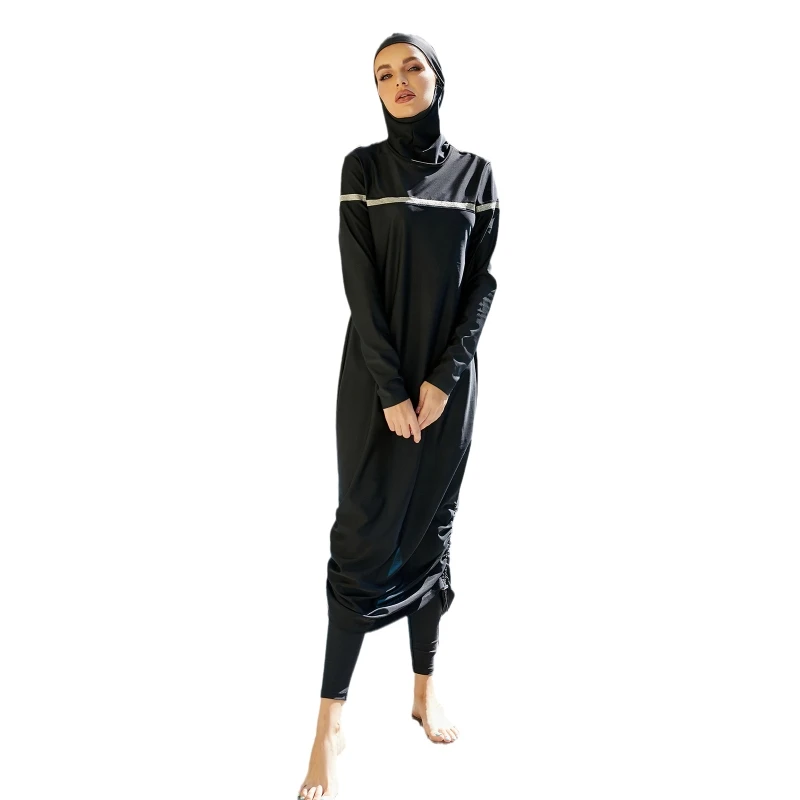 Muslim Swimwear Swimsuit Islamic Long Sleeve Swimming Sets Three Piece Beachwear