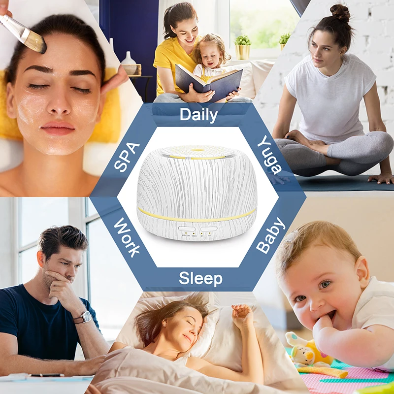 Электрический аромадиффузор мини-увлажнитель воздуха 300 мл USB-питание