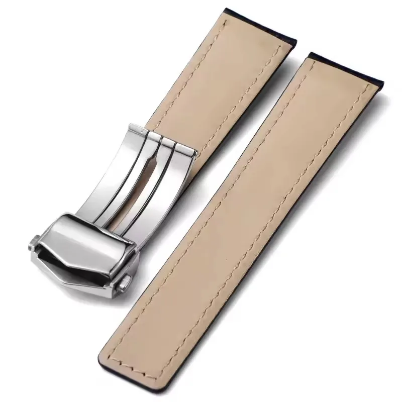 Фото Premium-Grade Genuine Calfskin Leather Watchband For Tag Heuer Aquaracer 300 CARRERA F1 Watch Strap Bracelet 20mm 22mm №4