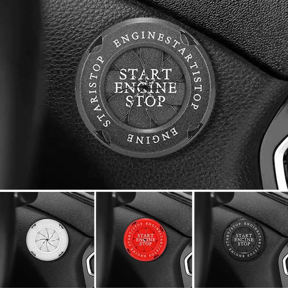 

Модификация интерьера автомобиля одна кнопка запуска переключатель зажигания вращающаяся Защитная крышка Украшение стартового кольца мотоцикла
