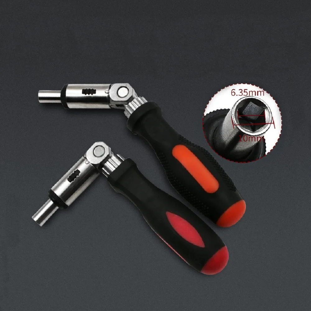 

Отвертка с храповым механизмом 0-180 градусов, регулируемый угол поворота влево и вправо, шестигранная отвертка 1/4 дюйма без бит