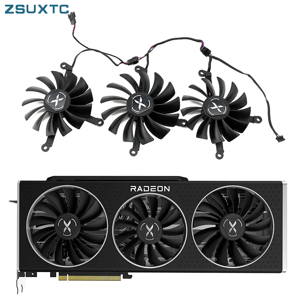 95 мм 4PIN CF1015U12D CF9015U12D 87 мм XFX RX 6800 6800XT GPU вентилятор для XFX RX6800 XT AMD игровой графический вентилятор