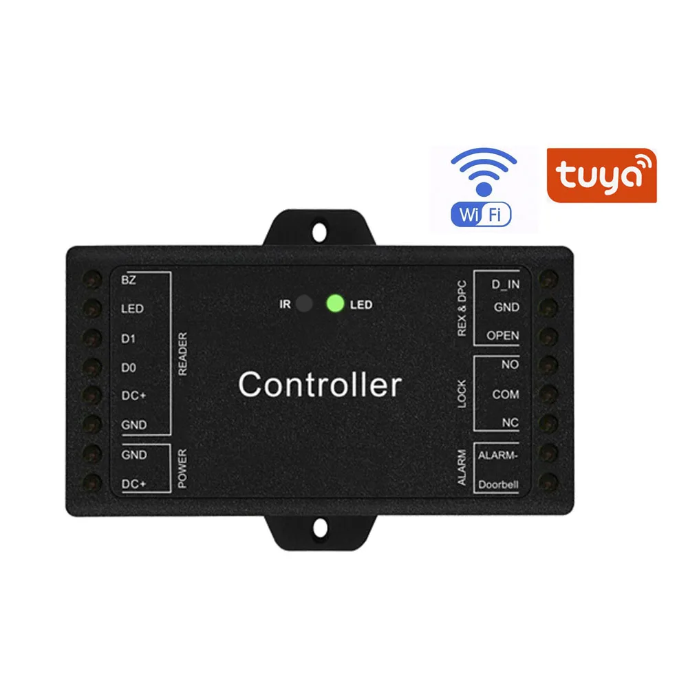 Фото Приложение DC12V WiFi Tuya, мини-плата дистанционного управления для одной двери, плата контроля доступа, панель Wiegand 26 44 бит, вход NO NC COM, выход №2