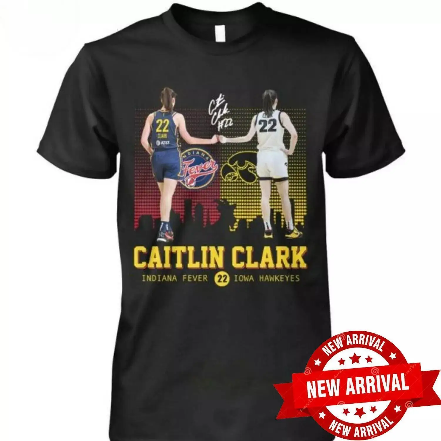 Фото Специальный выпуск, футболка с надписью Caitlin Clark Indiana Fever 22 веера №1