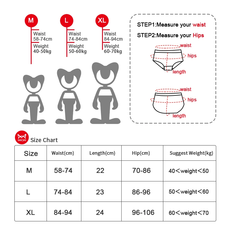 MiiOW 4Pcs Ice Silk Women's Sexy Panties Underwear Breathable Girls Lingerie Briefs Soft Shorts Underpants Ladies Female Pantys