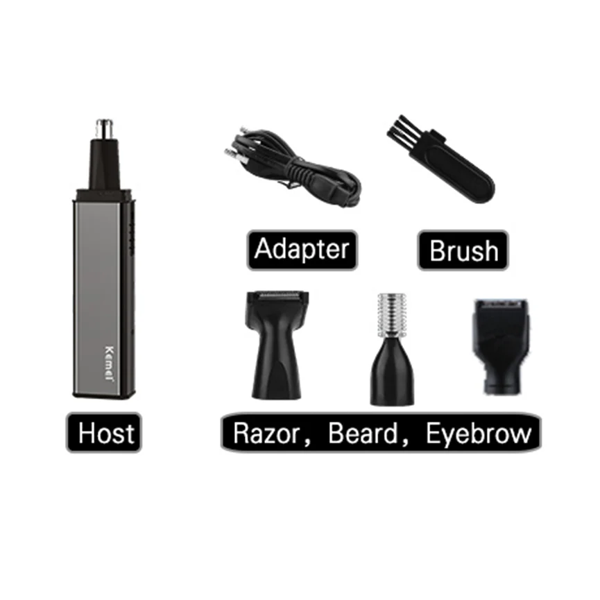 4 In1Nose Hair Trimmer For Nose Ear Cleaner Rechargeable Nose Trimmer Beard Trimer For Men Micro Shaver Eyebrow Grooming Set enlarge