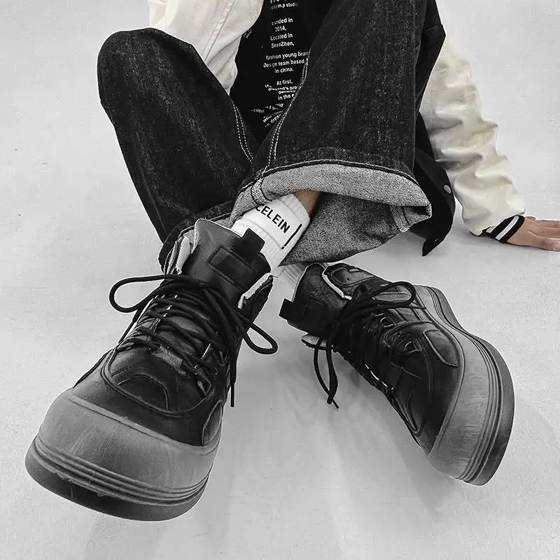 

Безопасные спортивные теннисные кроссовки для мужчин, высокие кроссовки с вулканизированной подошвой, модная обувь для бега, тенниса 2022