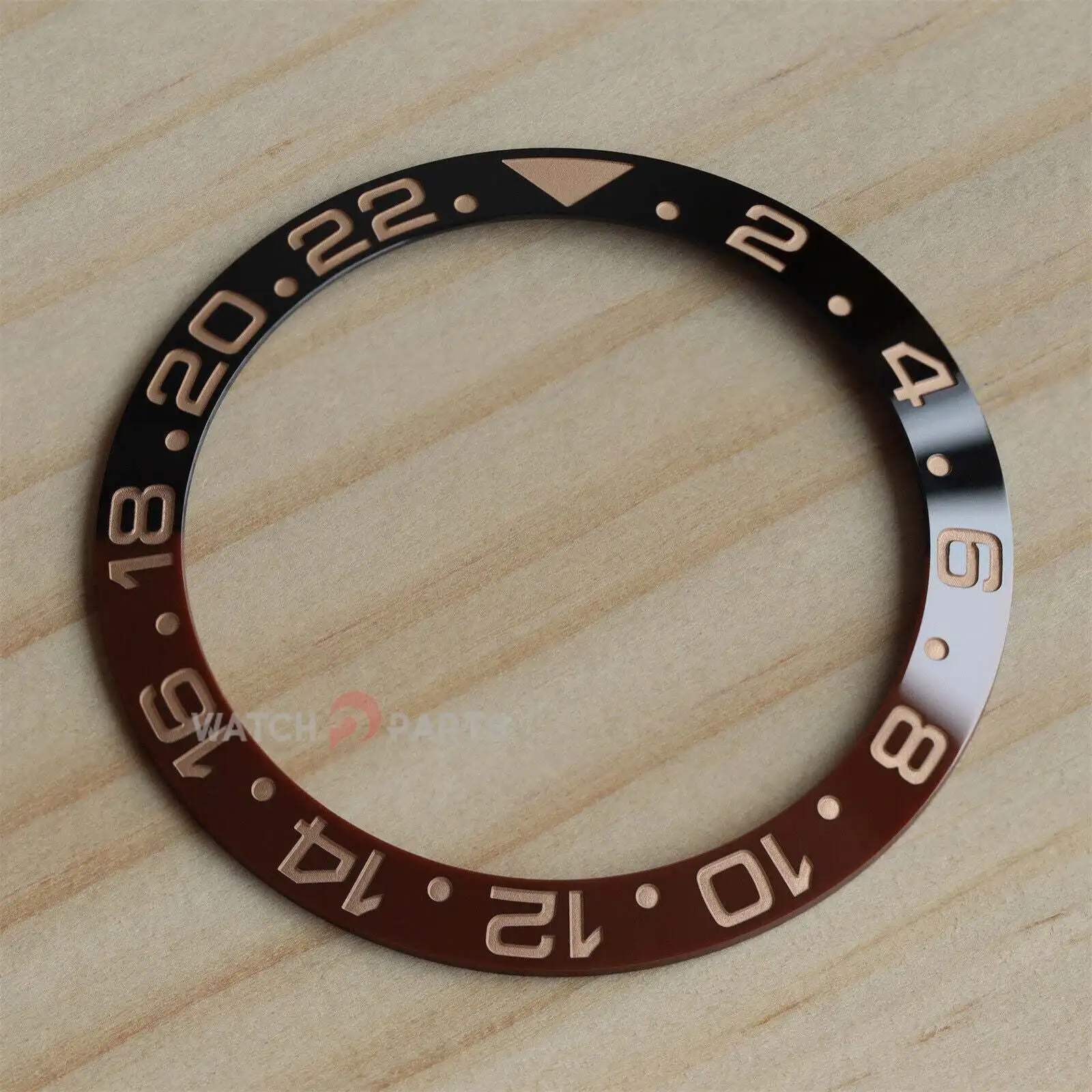 Фото Керамический безель для часов Rolex 126711 GMT-Master II Rootbeer, двухцветный, розовое золото №1
