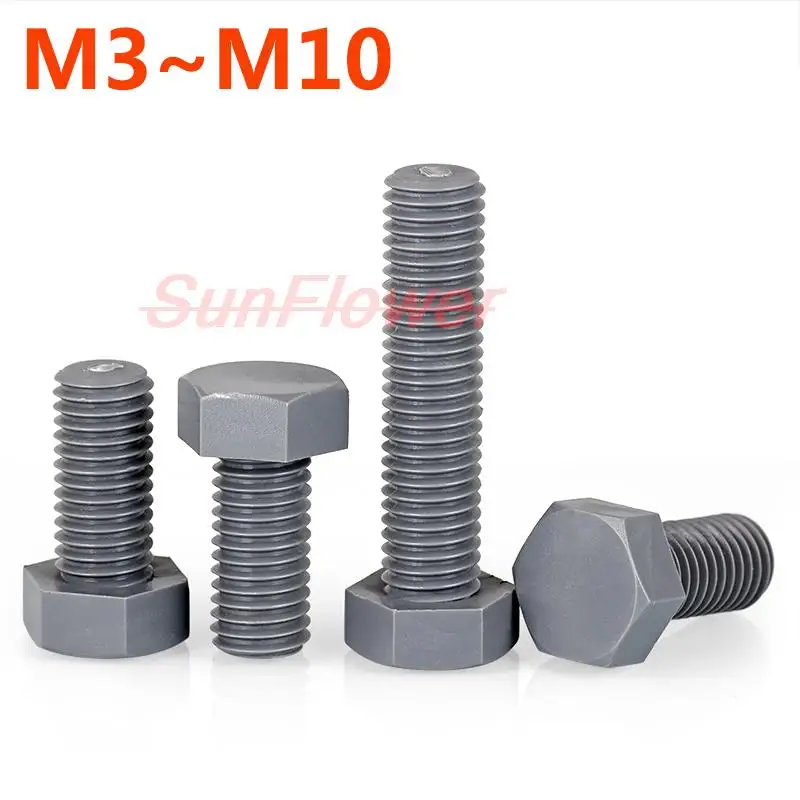 

Nylon External Hex Hexagon Head Screws with Full Thread Plastic Hexagon Bolt M3 M4 M5 M6 M8 M10 for Heat/ Electricity Insulation