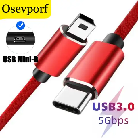 Кабель USB C 3,0-Mini USB, переходник OTG «штырь-мини B», кабель передачи данных