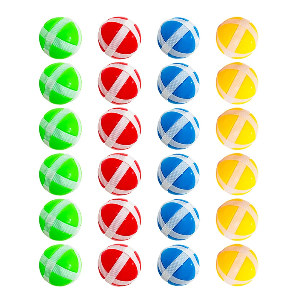 

24 Pcs Sticky Ball Toy Throwing Balls Fabric Dart Board Kids Outdoor Toys Game Supplies Children Party Favor Plastic