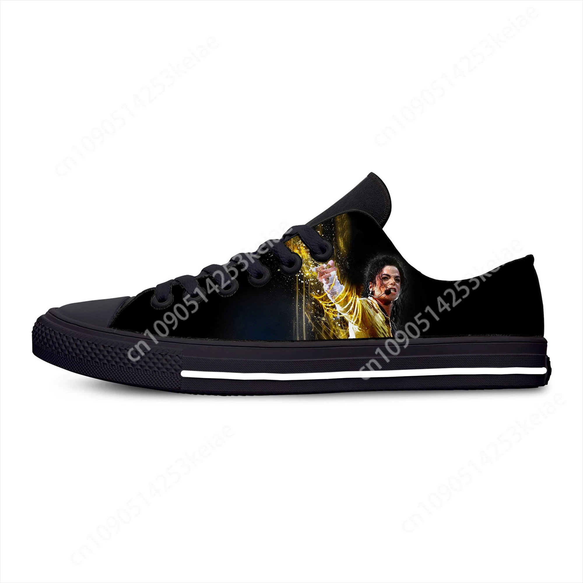 Summer King of Pop Michael Jackson Rock Music Fashion Casual Shoes Low Top Breathable Men Women Sneakers Lightweight Board