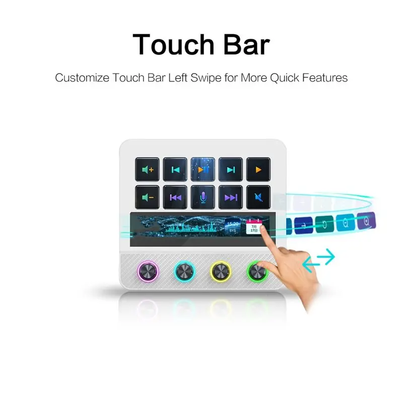 Фото Контроллер Mirabox N4 Pro 1 Stream Deck с 10 программируемыми LCD-клавишами и более 500 плагинами, альтернатива Elgato для стриминга/монтажа №3