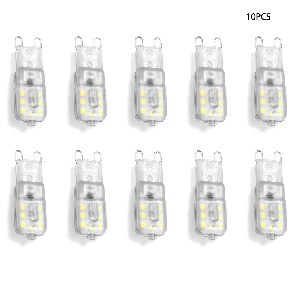 

10x110X G9 8W LED Corn Light Energy Saving Shockproof Chandelier Transparent 550LM Bulb Constant Power Home Cold White