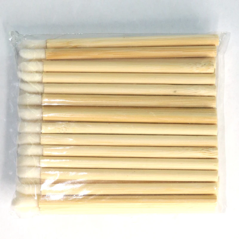 

50pcs Disposable Lip Brush Eyelash Brushes Bamboo Handle Lipstick Wands Eyelash Extension Applicator Cleaner Beauty Makeup Tools