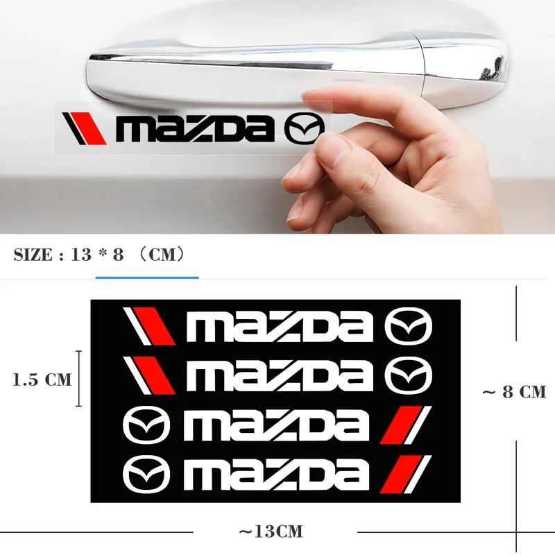 Прозрачная защитная пленка для дверных ручек автомобиля Mazda 2 3 5 6 M5 Ms CX-4 CX-5 CX6 M3 M6 MX3