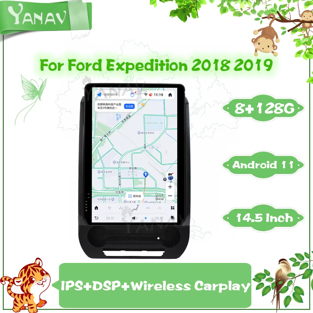 

Автомобильный радиоприемник на Android, 14,5 дюйма, для Ford DISPATCH Limited 2018 2019, автомобильный стереопроигрыватель для Carplay, GPS-навигация, мультимедийны...
