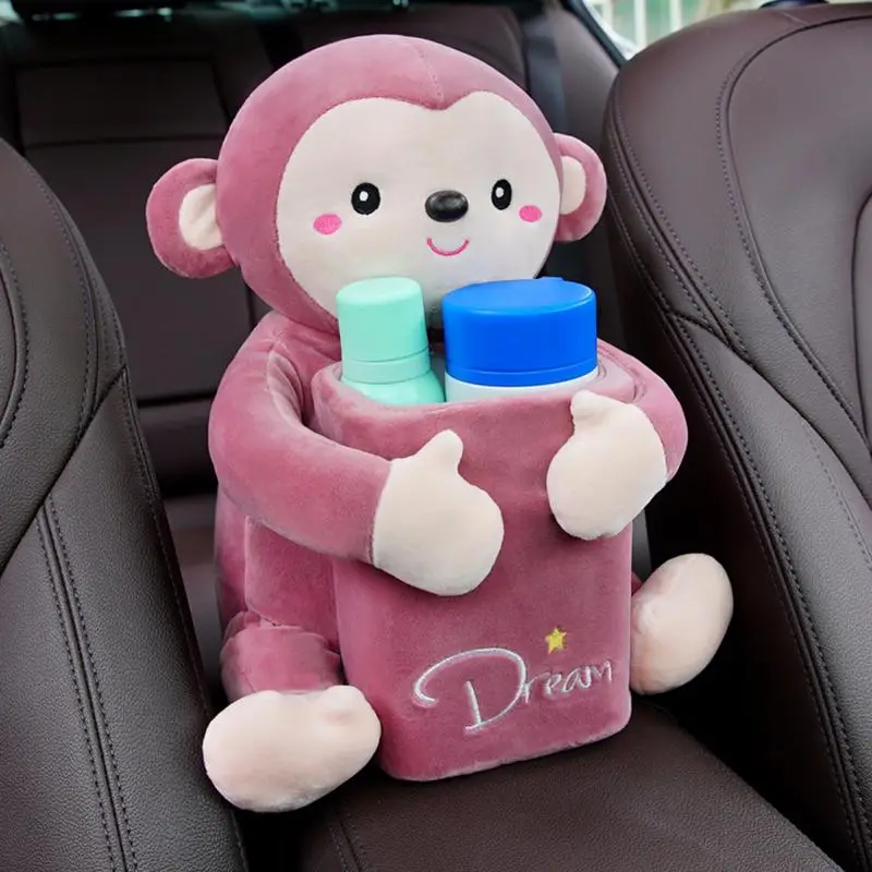 

Cute Tissue Box Cover Cartoon Plush Monkey Rabbit Tissue Box Holder Cute Animals Car Paper Box Lovely Napkin Holder For Car Seat
